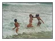 Barbuda beach kids