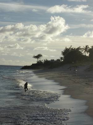 Man on Silver Rock Beach