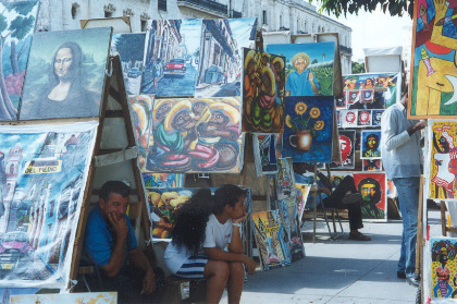 Art Vendors in Havana, Cuba