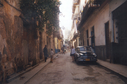 Car in Street, Havana, Cuba