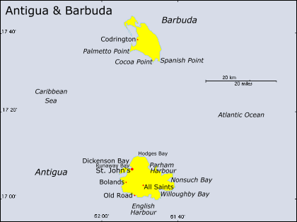 Antigua & Barbuda - Map