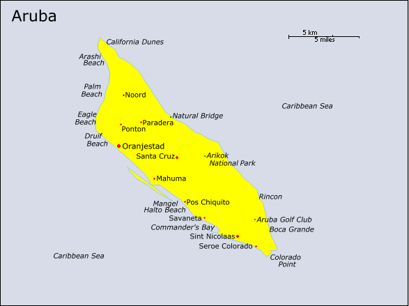 Aruba Map