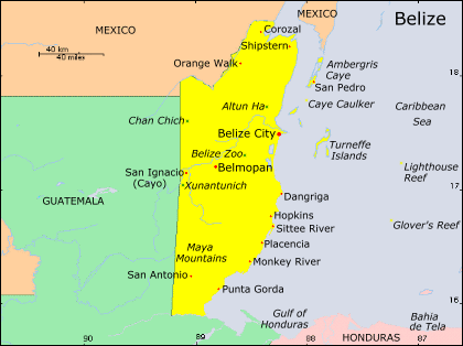 Belize - Map