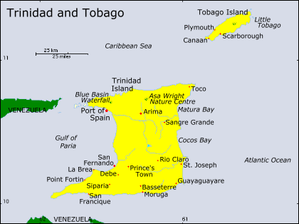 Trinidad and Tobago - Map