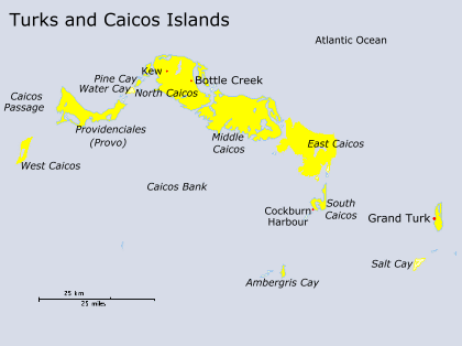 Turks & Caicos Islands - Map