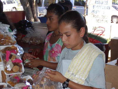 Girls Packing Candies, Roberto Huembes Market, Managua